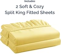 Vista 413 de King Fitted Bed Sheet - Bottom Single Fitted Sheet Only - Ultra-Soft Hotel Luxury Bedding w/ 8-16 Inch Deep Pockets - Breathable, Cooling & Wrinkle