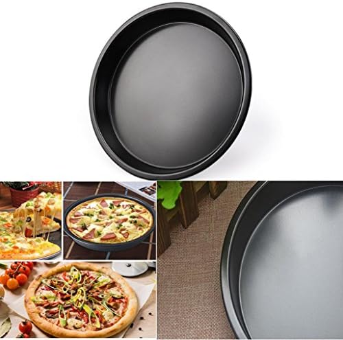 Belloc 7-Inch Round Shaped Pizza Pan - Non-stick Deep Pizza Dish Aluminum Metallic Bakeware Baking Pan Trays Kitchen Tools for Homemade Pizza Shop Party Cookies Pies