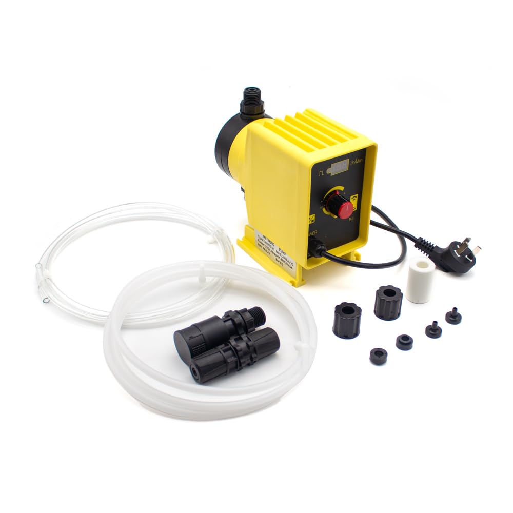 Toplionace Pompa Dosatrice Automatica a Membrana Elettromagnetica da 220 V, Pompa di Flusso Quantitativa Resistente Alla Corrosione Regolabile (30L/H)