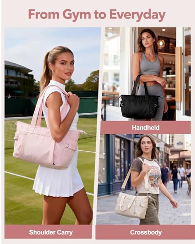 Image of Small Gym Bag for Women, Lightweight Mini Duffle Bag with Wet Compartment, Perfect as a Travel Carry On or Crossbody Weekender for Sport, Workout & Dance