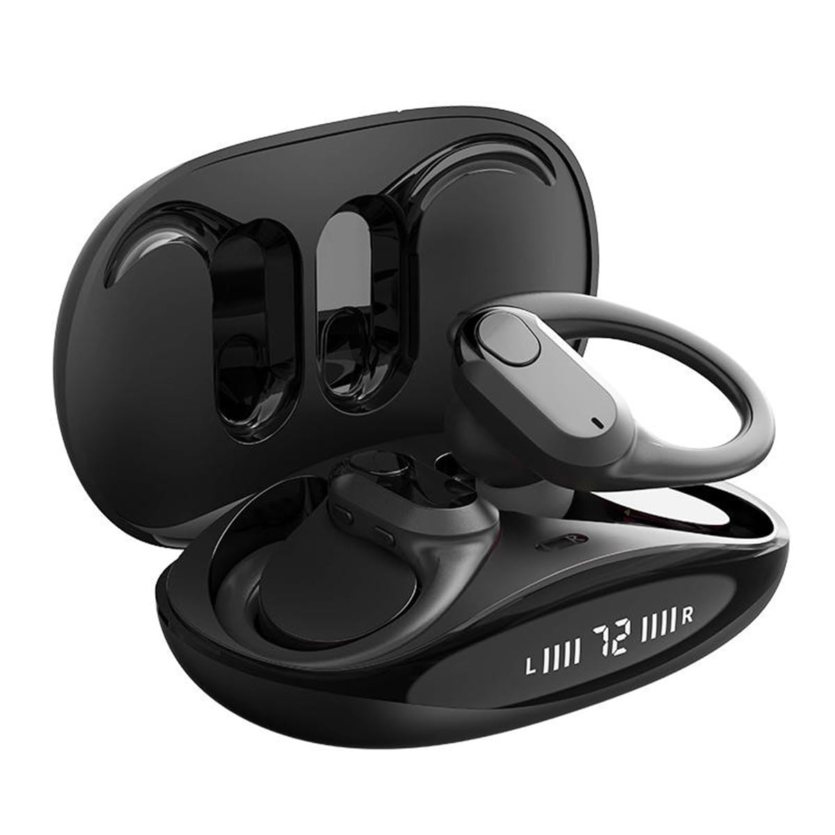 IKXO Bluetooth Headphones Wireless Earbuds Over Ear Buds Sweatproof and Waterproof Painless for Long Term Wearing 50H Playtime