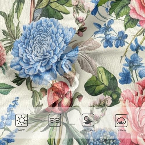 Joisal Designer Toddlers Underwear Floral 2t Cotton Little Girl Panties Vintage Pink Blue Florals Briefs Girls Undies3