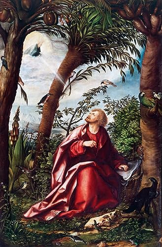 Toile La Vision de Saint Jean à Patmos Hans Burgkmair 60x90cm