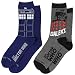 Doctor Dr Who Tardis Women's (2) Pair Crew Cut Socks Size 4-10 DW-0206