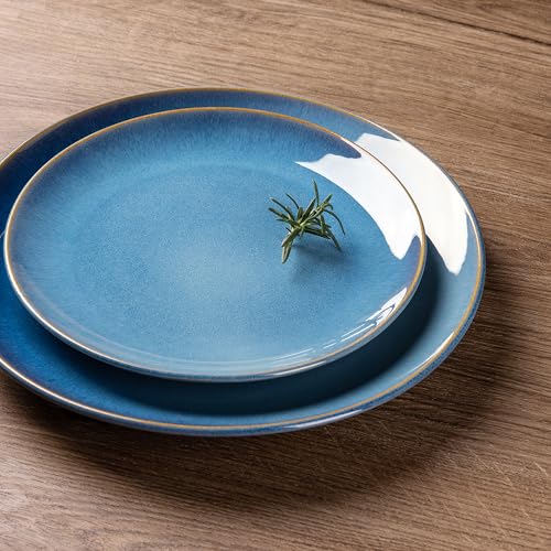 Image of GBHOME Dinnerware Sets For 8, 24Pcs Stoneware Plates and Bowls Sets, Dishwasher&Microwave Safe