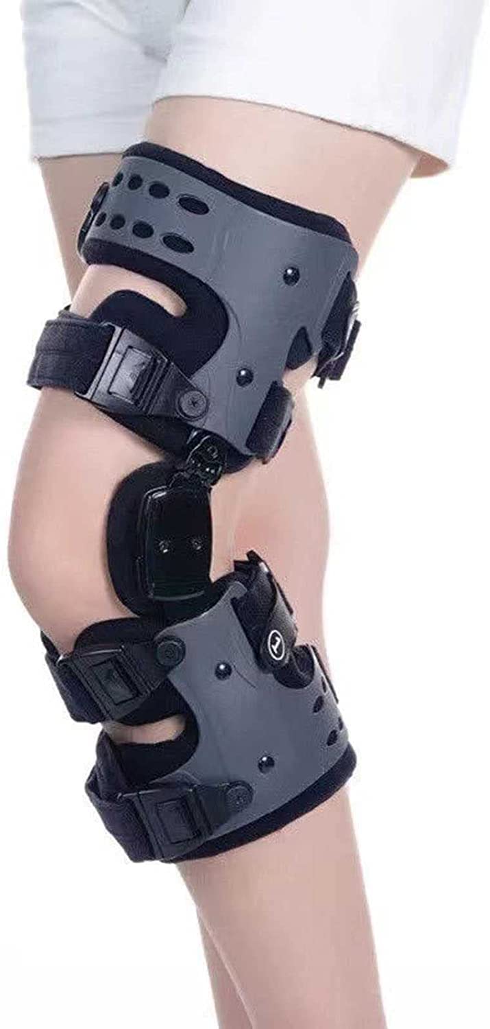 Ginocchiera incernierata Supporto per articolazione del ginocchio regolabile Tutore per articolazione rotulea Tutore per articolazione del ginocchio Ortesi per gamba in varo per donna Uomo (nero
