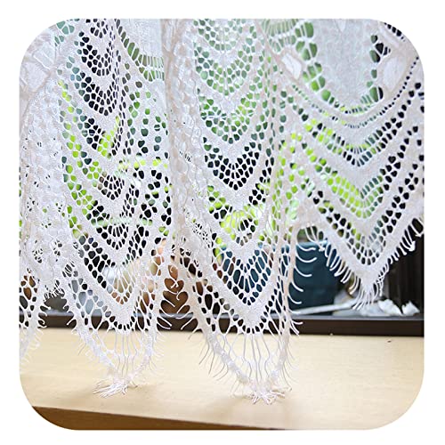 Cenefa de cortinas transparentes para ventanas pequeñas de cocina y bistró 3