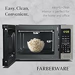 Farberware 0.9 Cu. Ft. Countertop Microwave Oven – 900 Watts Power, Auto Cook Settings, Defrost, Easy Clean and Child Safety Lock - Stainless - Image 5