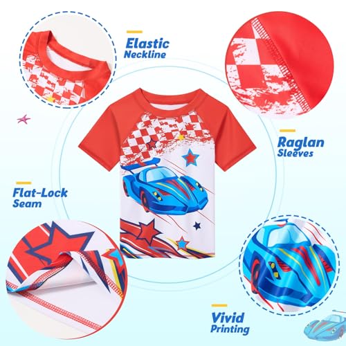 Image of Kids Swimsuit Boys Two Pieces Shark Swimsuit Toddler Rash Guard and Trunk