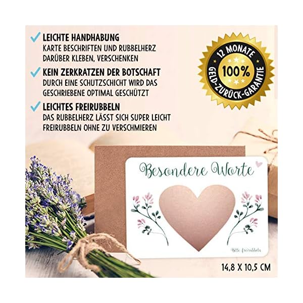 OWLBOOK 5 Rubbelkarten zum selber beschriften - besondere Worte - Rubbellos für eigenen Text Geschenke Geschenkideen für… – Bild 3