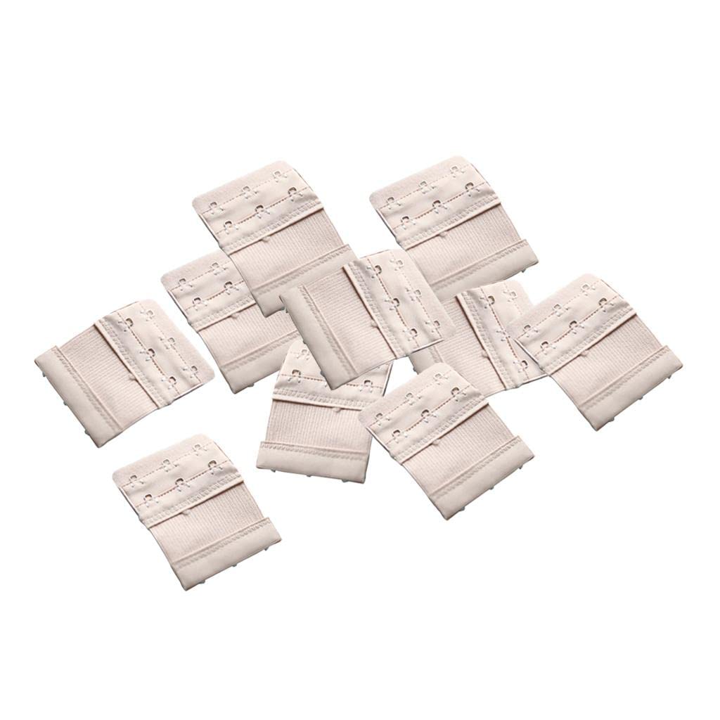 10 Pieces 3 Hook Bra Extender Bra Extension Strap Underwear Belt Beige-Clothing, Shoes & Accessories - Womens Clothing - Intimates & Sleep - Bras & Bra Sets-image-31