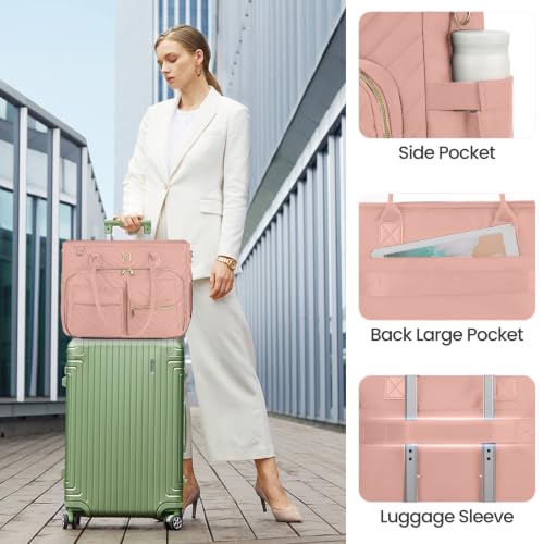 Image of Teacher Tote Bag for Women,Laptop Work Bag for Business Travel,Quilted Nurse Bible Computer Bag Briefcase Gift