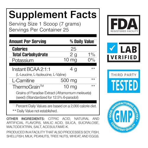 BPI Sports Best BCAA Shredded - Caffeine Free Thermogenic Recovery Drink, Lean Muscle Building BCAA Powder For Women and Men, Preworkout BCAAs Amino Acids Drink- Snow Cone - 25 Servings