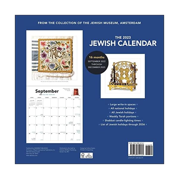 Jewish Calendar – Jüdischer Kalender 2023 – Wandkalender: Original Universe-Kalender [Mehrsprachig] [Kalender] (Wall… – Bild 3