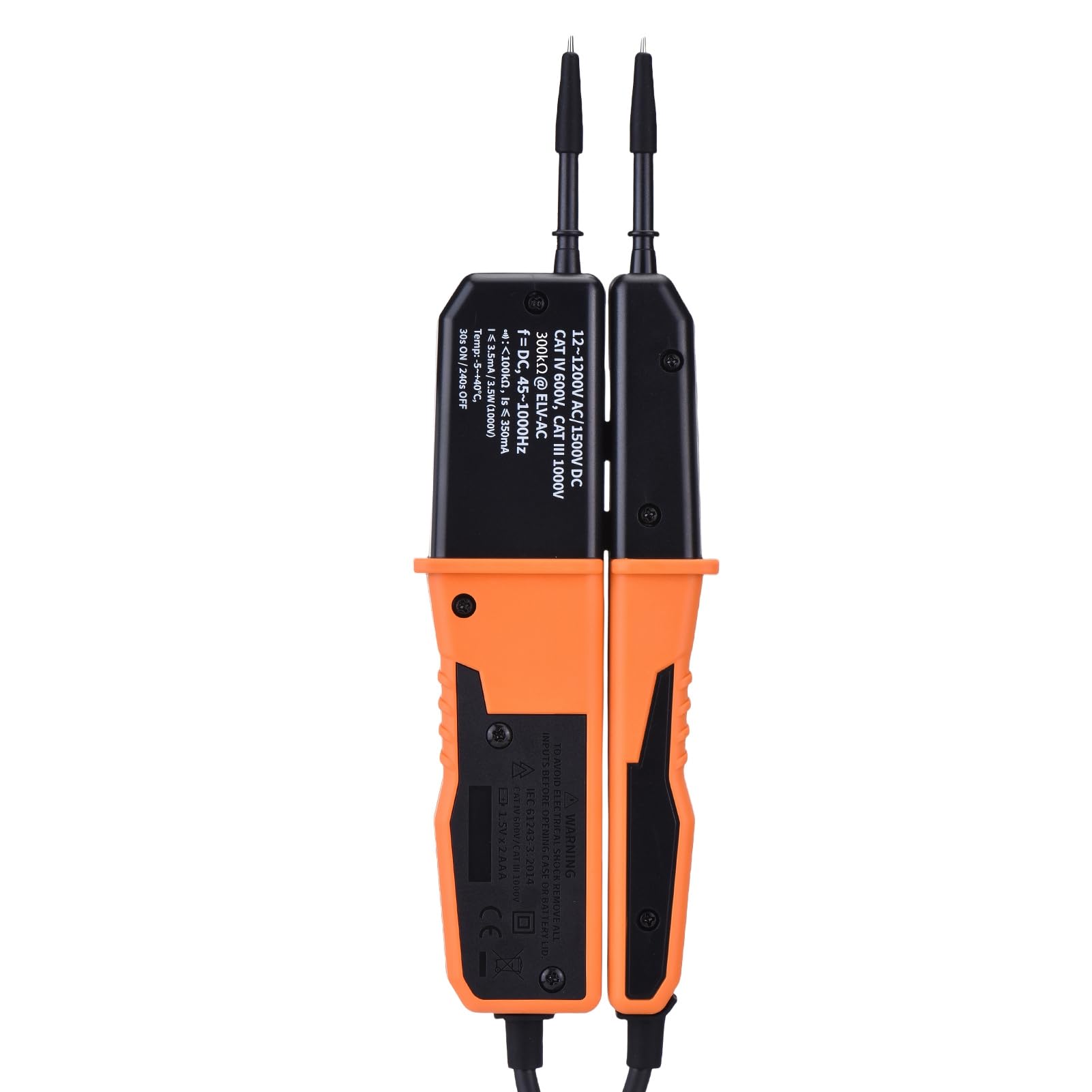 Demeras Probador de Voltaje Detector de Voltaje CA CC Multifuncional con Clasificación IP65 para Electricistas y Uso Doméstico 2 Unidades