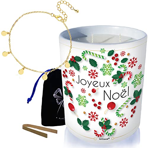 COFFRET CADEAU BOIS • Bougie avec Bracelet • Fabrication Française • Parfum Français Monoï de Tahiti (Bracelet Edition Spéciale) Cover