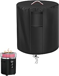 Hounyoln Cover for Ninja Fireside 360, 420D Oxford + PVC Ninja Fireside 360 Cover, Tight-Fit Drawstring & Buckles, Anti-Condensation Vents, Portable Handle, Easy Clean & Install, for Outdoor (Black)