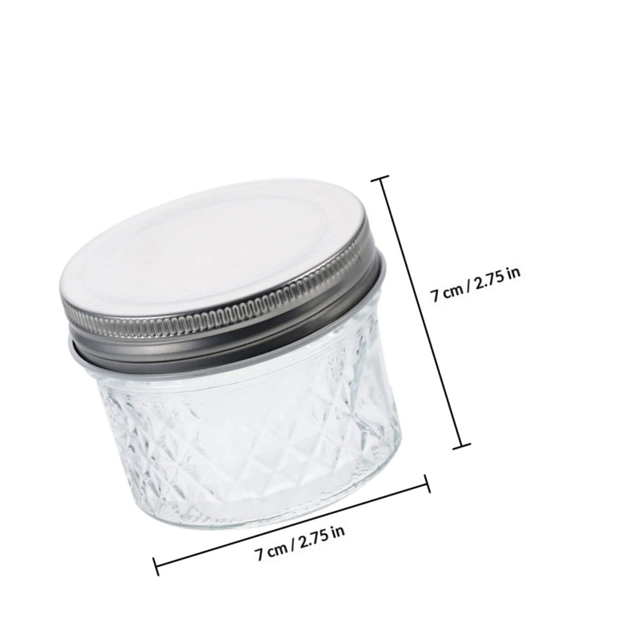 Healeved Set 8 Barattoli Ermetici in Vetro 100ml, Vasetti Trasparenti per Marmellata e Caviale Coperchio Sigillante, Barattoli Piccoli per Conservazione Alimenti in Cucina