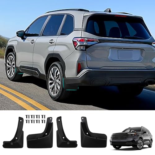 Image of 2025+ Forester Mudguard Fender Splash Guard, Front and Rear Mud Protection, Water-Resistant Design,Mud Flaps for 2025 Forester Accessories