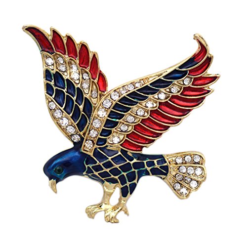 Cocojewelry 43210-141730 4Th Of July American Flag Design Eagle Pin Brooch Independence Day Gift cover