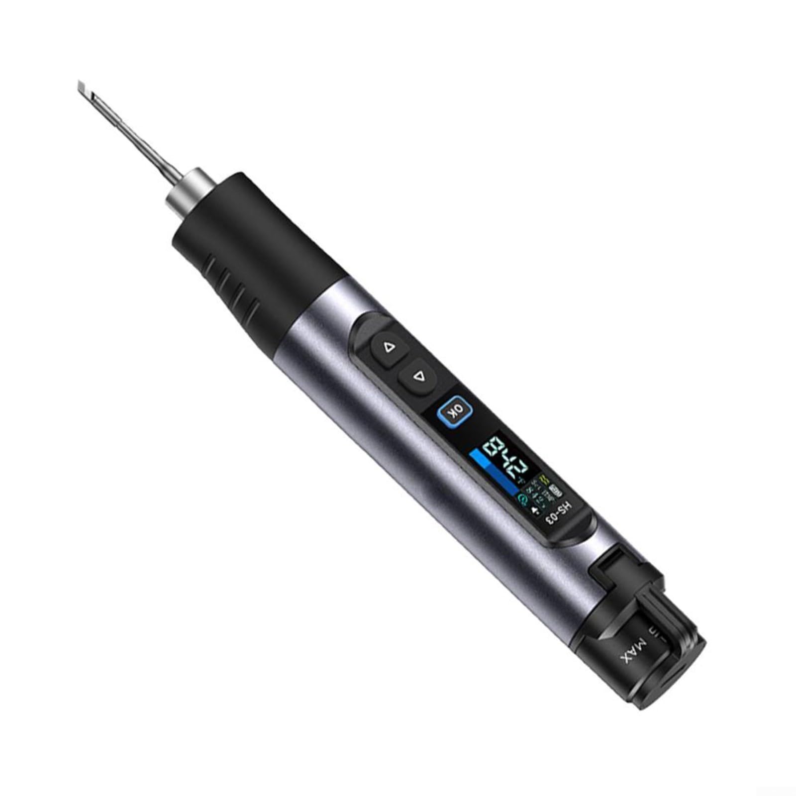 FUBESK Soldador inalámbrico portátil HS-03, 10 W de temperatura constante 100-450, recargable de 2600 mAh para batería, pantalla LCD, herramienta de soldadura de calentamiento rápido para uso