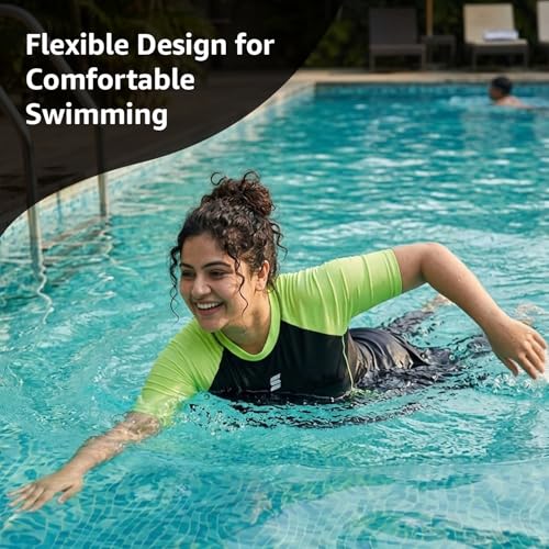 Image of Amazon Brand: Symactive - Swimming Suit for Women 2 Piece Swim Suit Set Full Body Swimming Costume for Woman Stretchable Fit Swimwear for Ladies