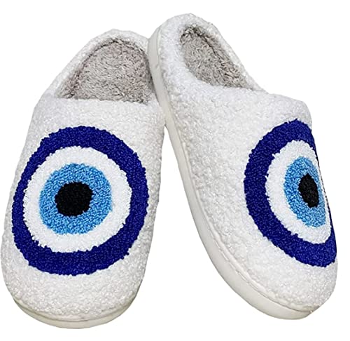 Evil Eye 'See You At Midnight' Cat & Mushroom Cherry Strawberry Heart Shaped Love Slippers - Women's & Men's Vintage Memory Foam Comfort Warm Plush Non-Slip Household Shoes