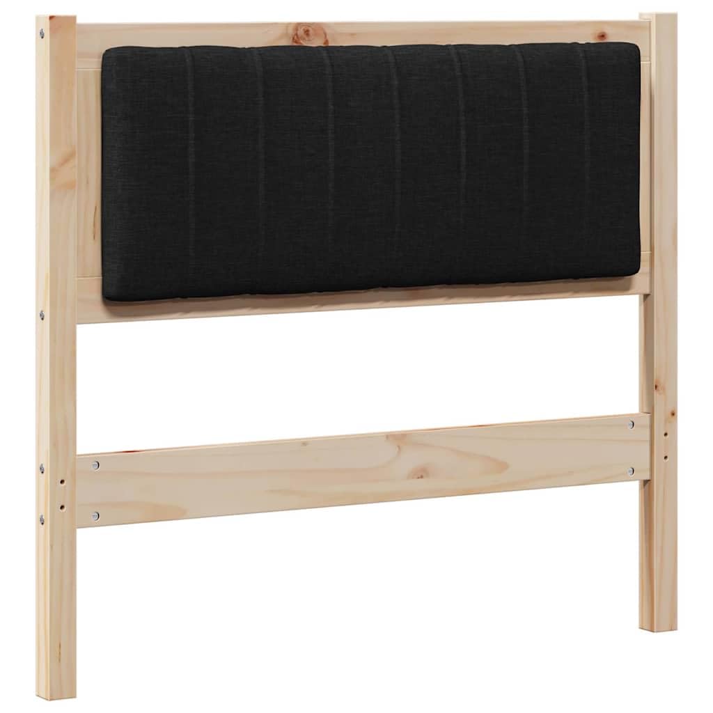 Tête de lit capitonnée, Marron 90 cm, en Pin Massif Durable, Rembourrée en Tissu Polyester, pour Chambre, Design Moderne