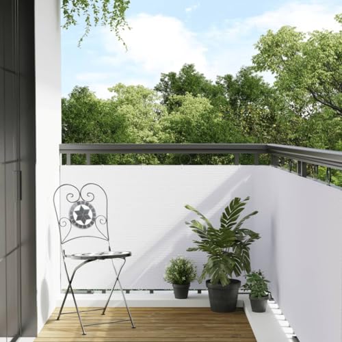 Pantalla para balcón blanca de 300 x 100 cm de diseño elegante 2