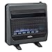 Bluegrass Living B30TNB-BB Ventless Natural Gas Blue Flame Space Heater with Thermostat Control, 30000 BTU, Heats Up to 1400 Sq. Ft., Includes Wall Mount, Base Feet, and Blower, Black