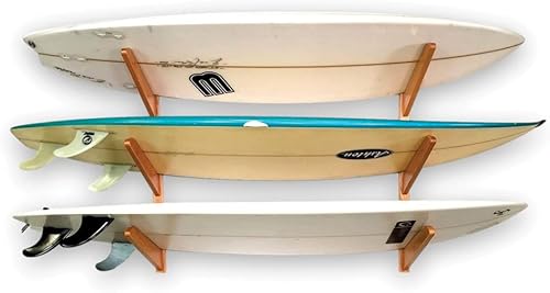 Miniatura 4 de StoreYourBoard Timber Surfboard Wall Rack, Holds 3 Surfboards, Wood Home Storage Mount System