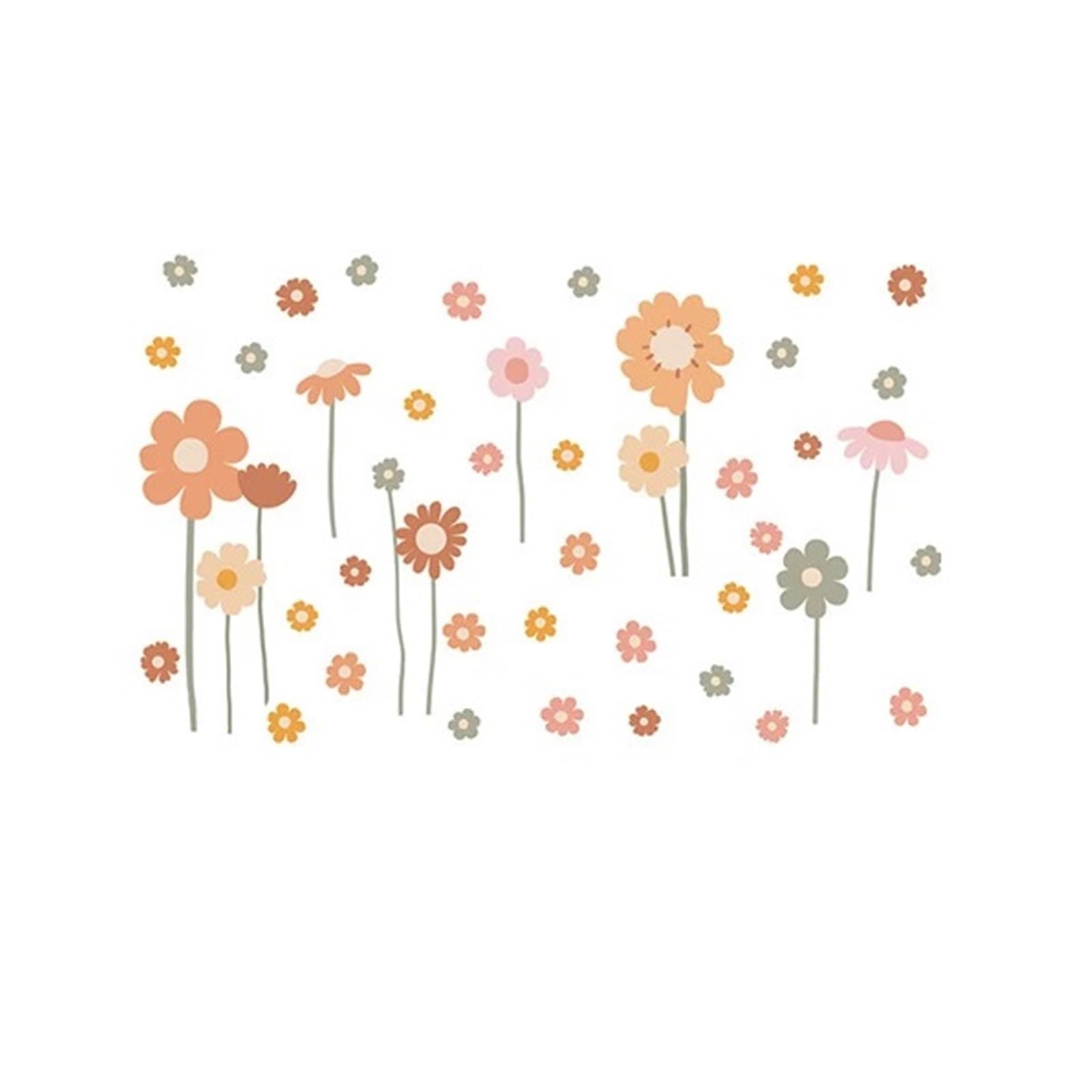 Flower Wall Stickers Floral Wall Stickers Boho Rooms Flowers Decals Room Bedroom Home Decor(S)