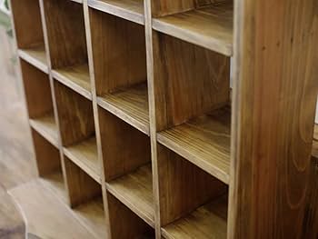 Amazon｜マス目シェルフ アンティークブラウン 52×23×65.5cm