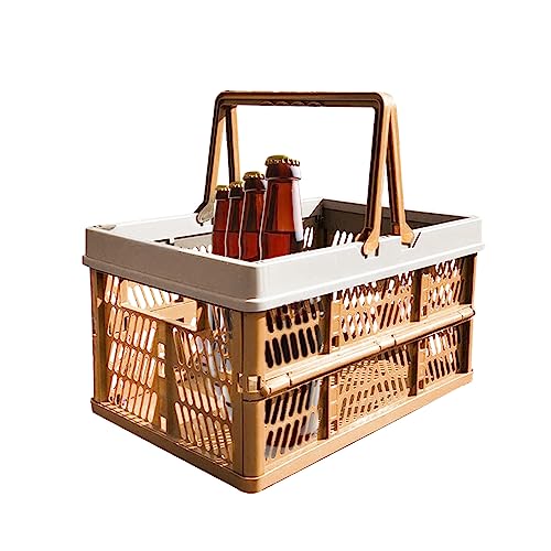 Cesta dobrável para piquenique - Cestos de Mercearia Cesto Dobrável - Recipiente de armazenamento de