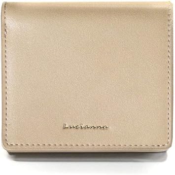 Amazon ルチアーナ 二つ折り財布 レディース 牛革 ボックス型 小銭入れ かわいい 大容量 ベージュ Join K 財布