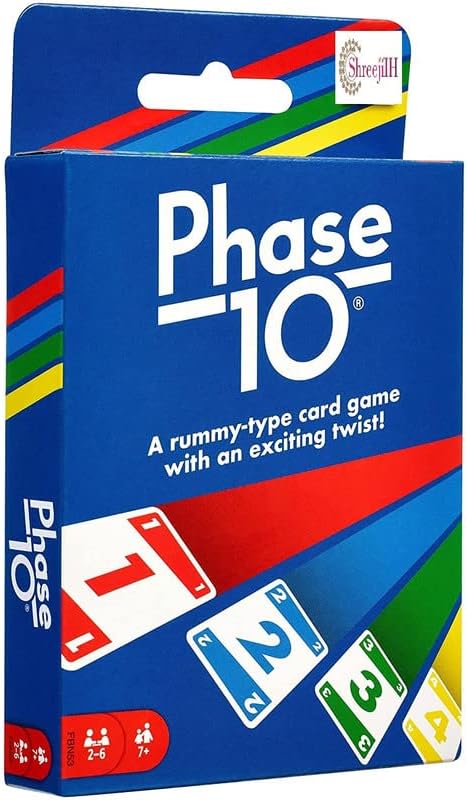 ShreejiIH Phase 10 Card Game, Multi Color