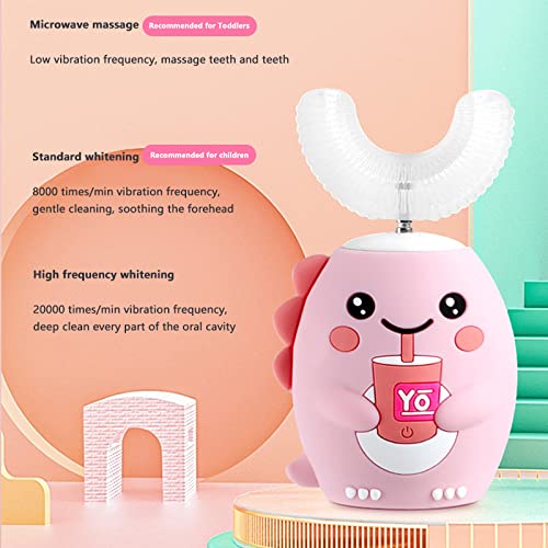 Spazzolino elettrico a forma di U, per bambini, a