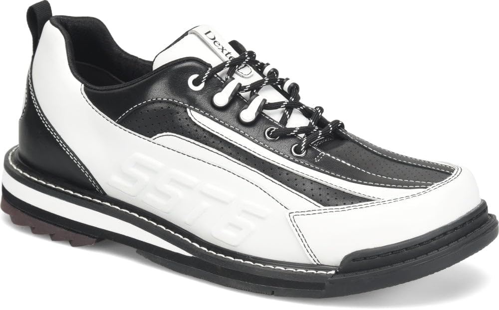 Dexter Mens SST 6 Hybrid LE Bowling Shoes Right Hand (for Right Handed Bowlers only. Men's Shoe Sizing) - White/Black 11