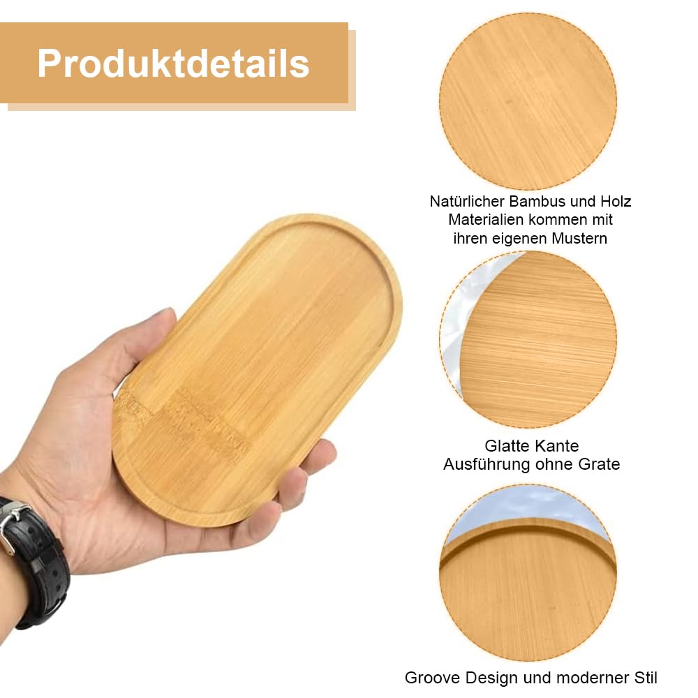 2 Plateaux Ronds Dorés LT Easiyl - Acier Inoxydable - Diamètre 14cm Et 20cm - Pour Salon, Salle De Bain, Hôtel