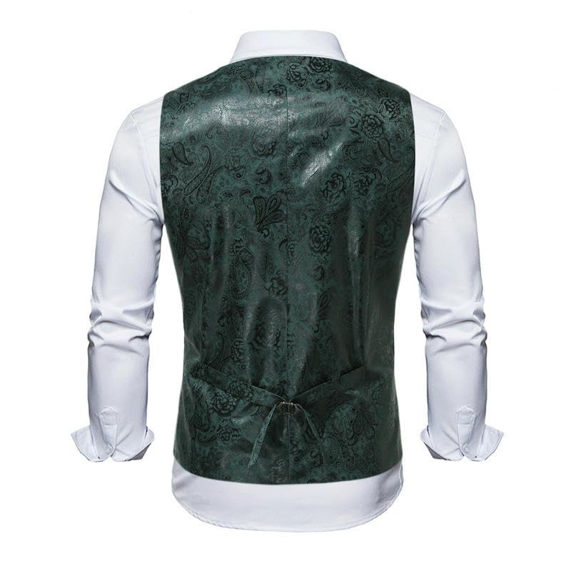Chaleco jacquard brillante hombreFOLKFOLD moda formal vestir 4