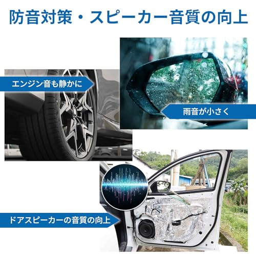 FUELHOOD 車用断熱マット 断熱マット 断熱材 車 断熱シート 熱反射 断熱防音シート 遮音シート デッドニング 吸音 防音材 遮音防音材料 ガラス繊維 シルバー 厚さ10mm 152cm*100cm エンジン ドア ルーフ フロア用 ユニバーサル 内装パーツ アクセサリー