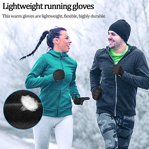 Cevapro Winter Gloves Mens Women Lightweight Running Gloves Touchscreen Gloves