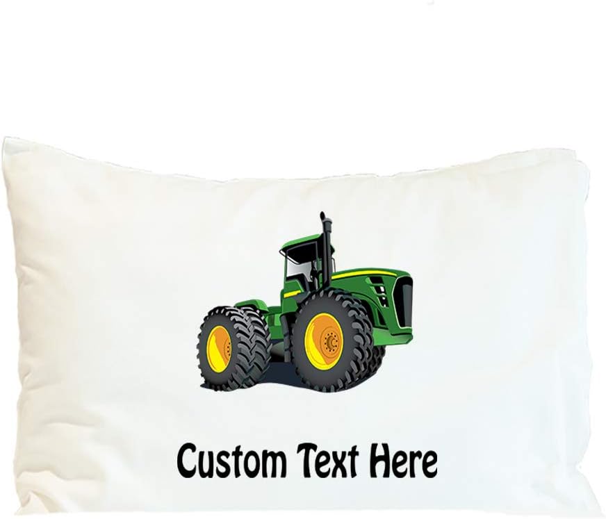 Style In Print Custom Pillow Case Tractor Agricultural with Large Wheels Cars & Transportation Polyester Home Decor Bed Pillow Covers Personalized Text Here 30x20 Inches