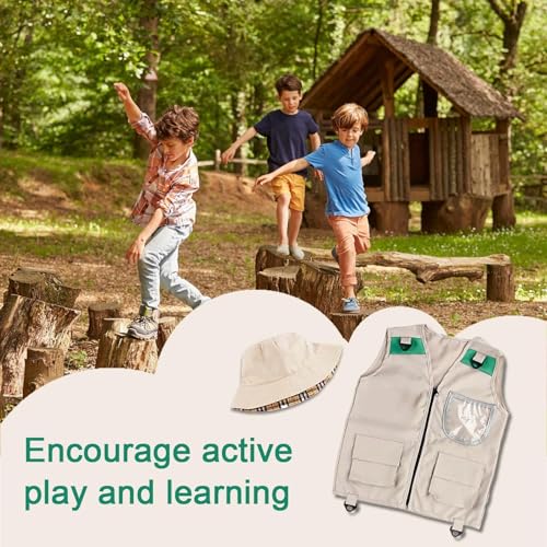 Kit de exploración para niños con equipo de camping para caza y zoológico 2