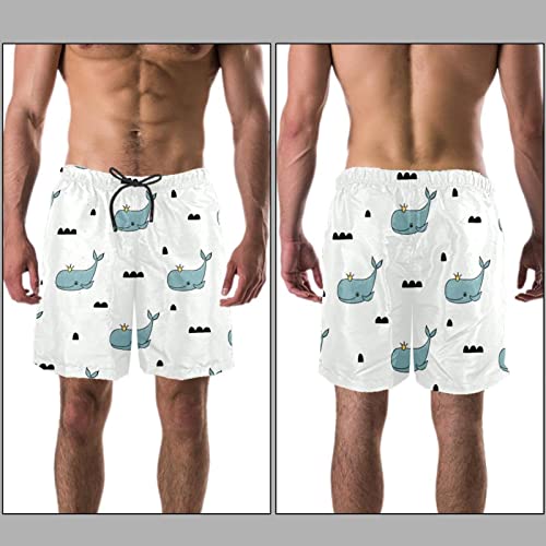 Maillots de bain pour hommes à séchage rapide et motif baleines - 3