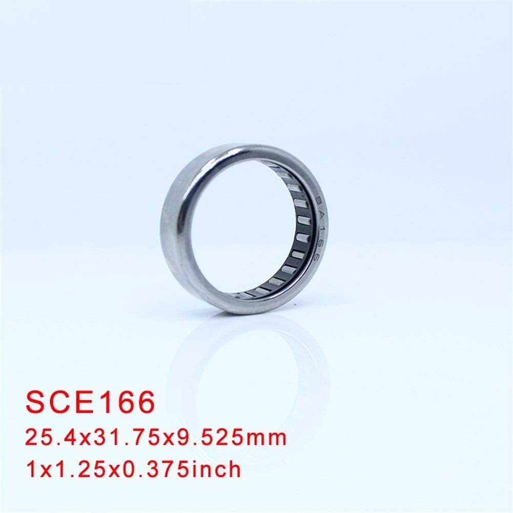 DOLUNTO SCE166 Rodamiento de Agujas (5 PCS) Drawn Copa rodamientos de Agujas B166 BA166Z SCE 166 de cojinete 25.4 * 31,75 * 9,525 mm