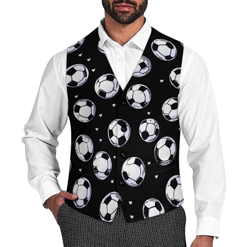 Socceres Men's Suit Vests Business Formal Dress Vest V-Neck Waistcoat for Wedding Casual