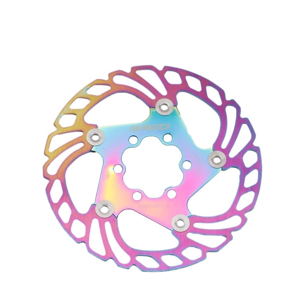 Disco Freno Rotor Flotante Engrosado de Bicicleta de montaña 140 mm 160 mm 180 mm 203 mm Bike de Carretera Fuerte de Disco de enfriamiento Rotors Rainbow MTB Freno Disco(180mm)