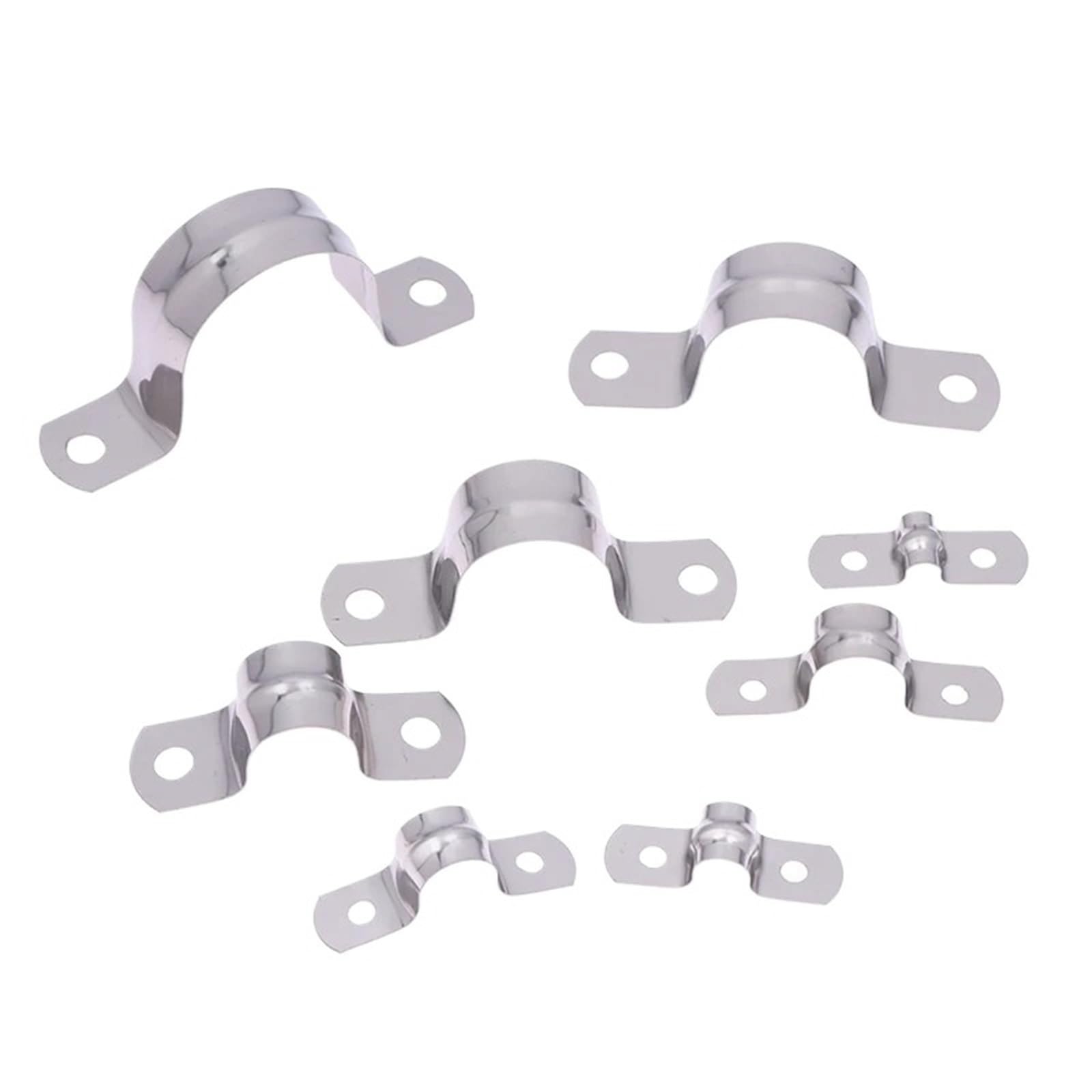 Lztdsbx Colora10 Stainless Steel Conduit Clamps 60Pcs Stainless Steel U-Shaped Tube Clamp Metal Saddles Pipe U Conduit Bracket For Heavy Duty Application(Colora10)