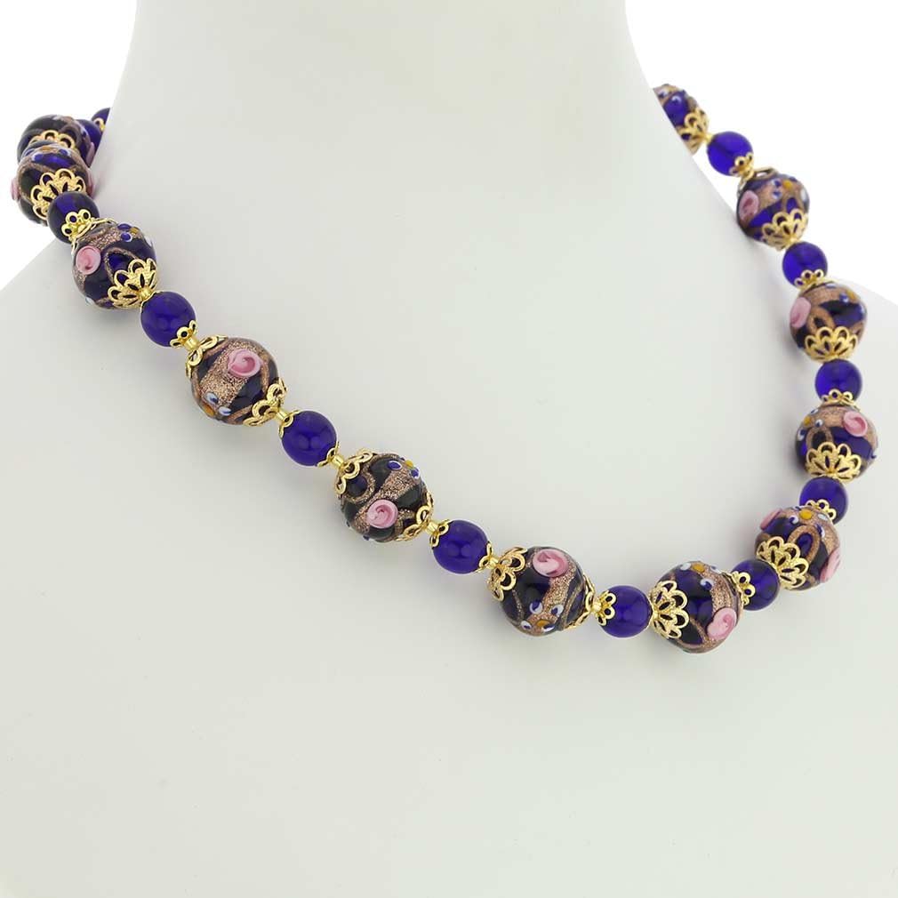 Glass Of Venice Murano Glass Necklace Venezia - Cobalt Blue